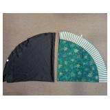 Assorted Christmas & Black Fabric Tree Skirts