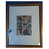 Martin Roberts "Hotel Canal" Lithograph