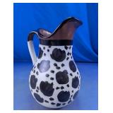Cow Print Glass Pitcher Vase