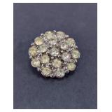 Rhinestone Flower Shank Button