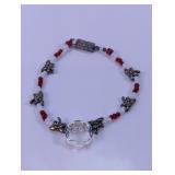 Beaded Flower Charm Bracelet