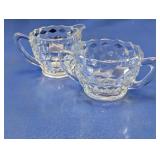 American Clear Cubist Creamer & Sugar
