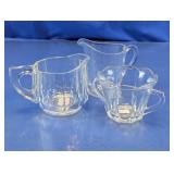 Clear Glass Cream & Sugar Set