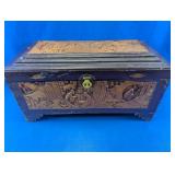 Hand Carved Asian Wooden Storage Chest
