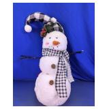 Plush Snowman Figurine Holiday Tabletop Decor