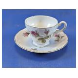 Japanese Floral Teacup & Saucer