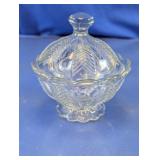 Herringbone Glass Candy Dish