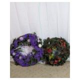 Assorted Artificial Holiday Wreaths