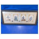 Four Seasons Scarecrow Framed Wall Art