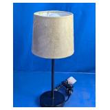 Black Table Lamp With Fabric Shade