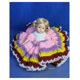 Handcrafted Crocheted Bed Doll