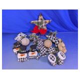 Assorted Buffalo Plaid Christmas Ornaments