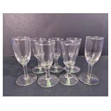 Clear Stemmed Cordial Shot Glasses
