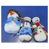 Snowman Holiday Plush Decor Assortment