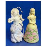 Victorian Lady Figural Perfume Bottle Pair