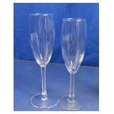Clear Glass Champagne Flutes