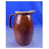 Brown Glazed Stoneware Pitcher