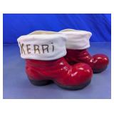 Kerri Ceramic Boot Planters Pair
