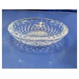 Vintage Clear Cut Glass Round Ashtray