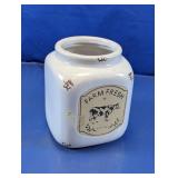Farm Fresh Cow Ceramic Canister Vase