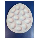 White Porcelain Deviled Egg Serving Platter