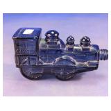 Vintage Cobalt Blue Glass Avon Train Bottle