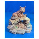 Fox Family Clay Woodland Figurine