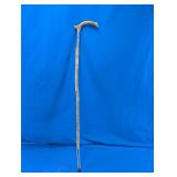 Vintage Wood Walking Cane w/Antler Handle
