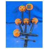 Halloween Pumpkin Solar Path Lights Stake Lot
