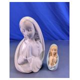 Glass Praying Virgin Mary Figurines