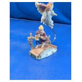 Vintage Guardian Angel on Bridge Figurine