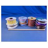 Assorted Fabric Craft Ribbons on Spools