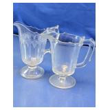 Vintage Pressed Glass Creamers Duo