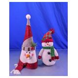 Snowman Christmas Decor Figurine Pair