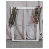 Rustic Wood Window Frame Decor w/ Ladders