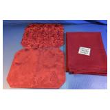 Burgundy Placemats and Fabric Cloth