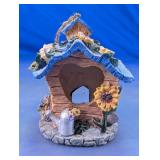 Miniature Wooden Decorative Birdhouse Ornament
