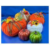 Assorted Faux Decorative Autumn Pumpkins Lot