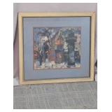 Framed City Street Scene Print
