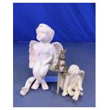 Cherub & Rabbit Figurine Decor Lot