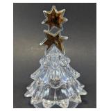 Clear Glass Christmas Tree Figurine