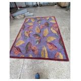 Floral Leaf Area Rug