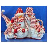 Snowman Family Plush Christmas Decor