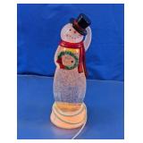 Lighted Glitter Snowman Water Globe