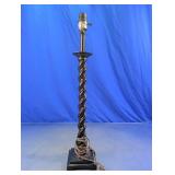 Black Barley Twist Table Lamp Base