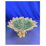 Ceramic Sunflower & Corn Pedestal Fruit Bowl