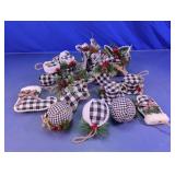 Buffalo Plaid Christmas Ornament Assortment