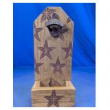 Rustic Wall Mount Bottle Opener Shelf