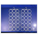 White Multi-Ring Scarf Hanger Lot
