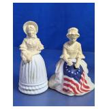 Victorian Lady Figural Perfume Bottle Pair